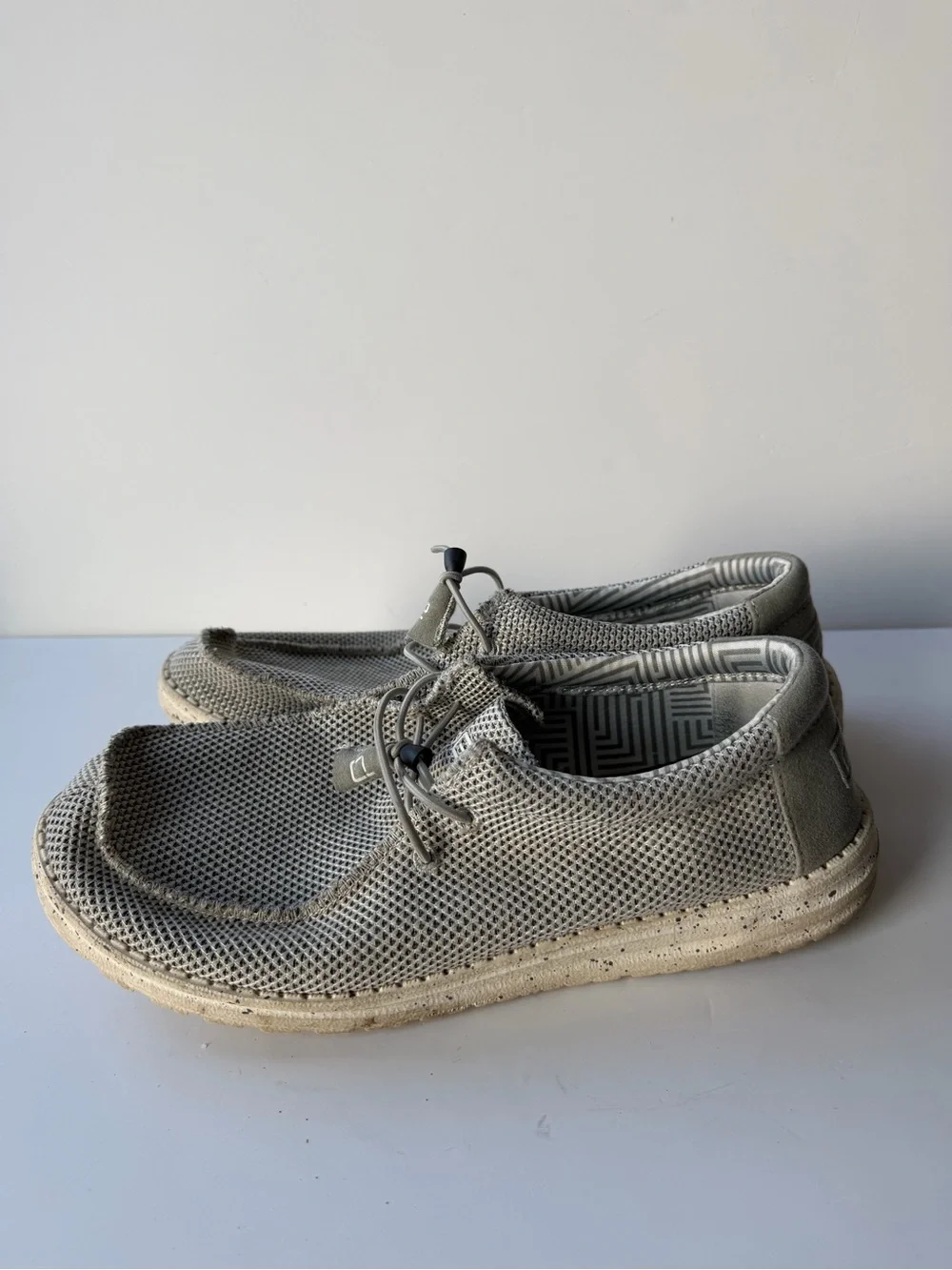 Hey Dude Men's Wally Sox Shoes in Ash Men's US 11 EU 44 Casual Beach Preppy